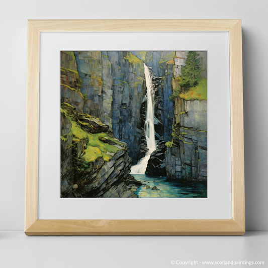 Art Nouveau Reverie of Steall Falls in Glen Nevis