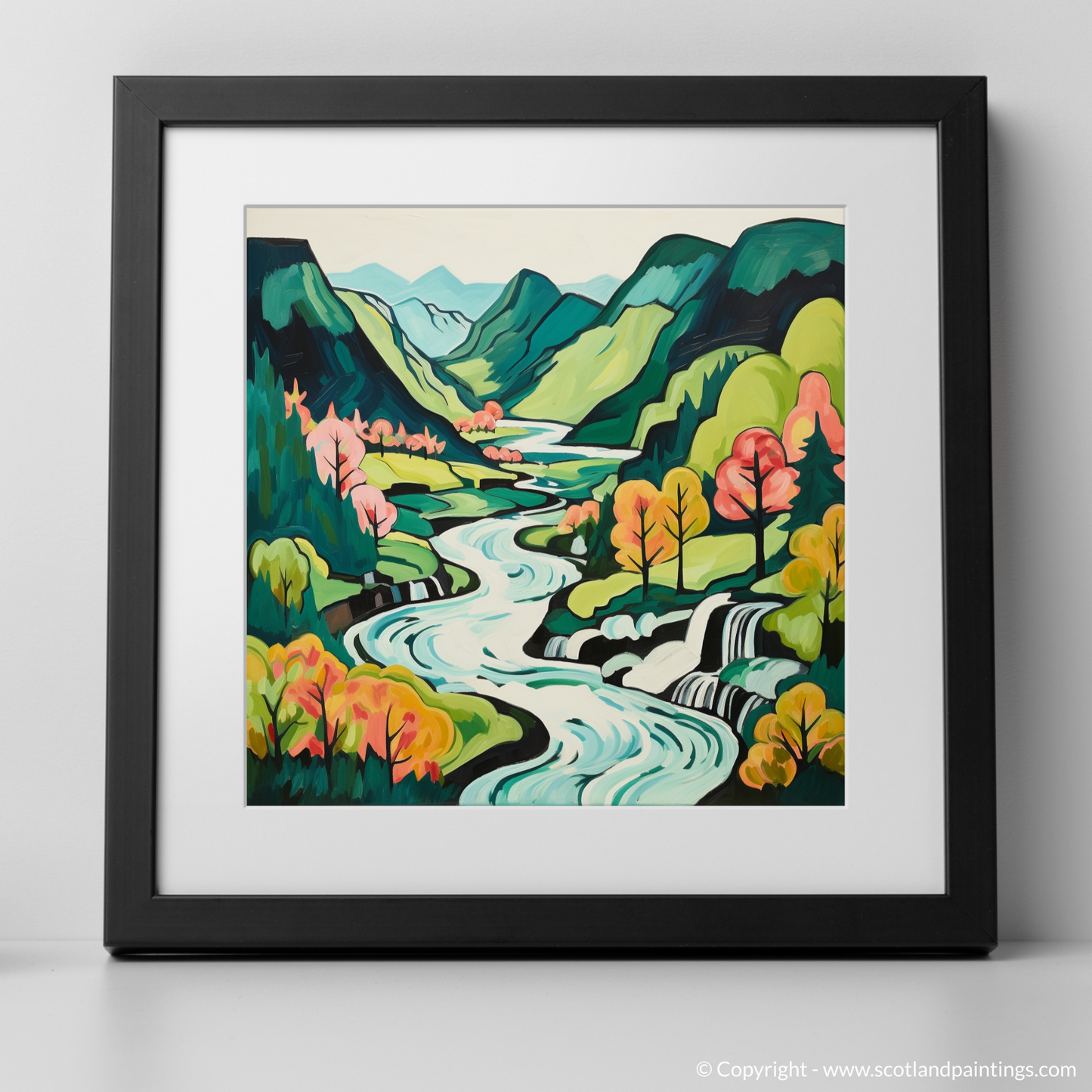 Enchanted Waters of Steall Falls: A Naive Art Vision