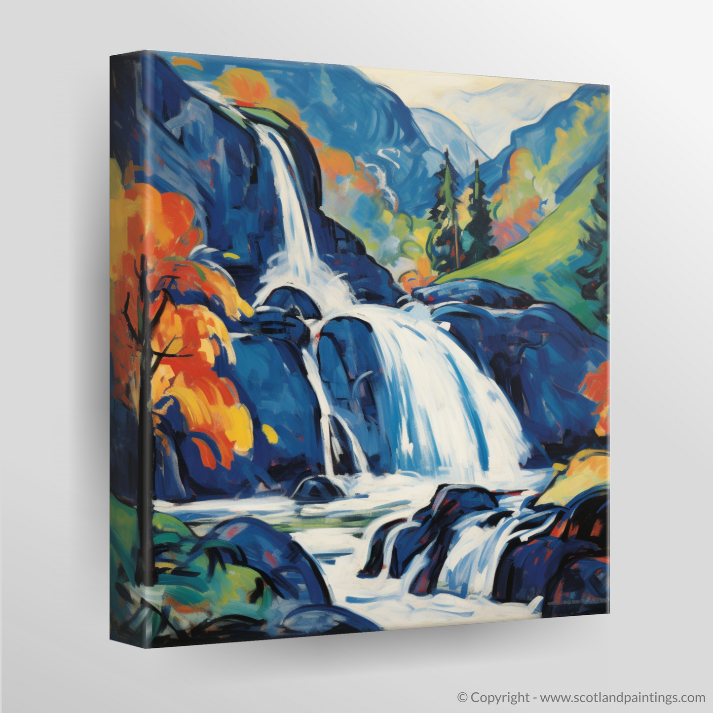 Fauvist Fervour: Steall Falls Unleashed