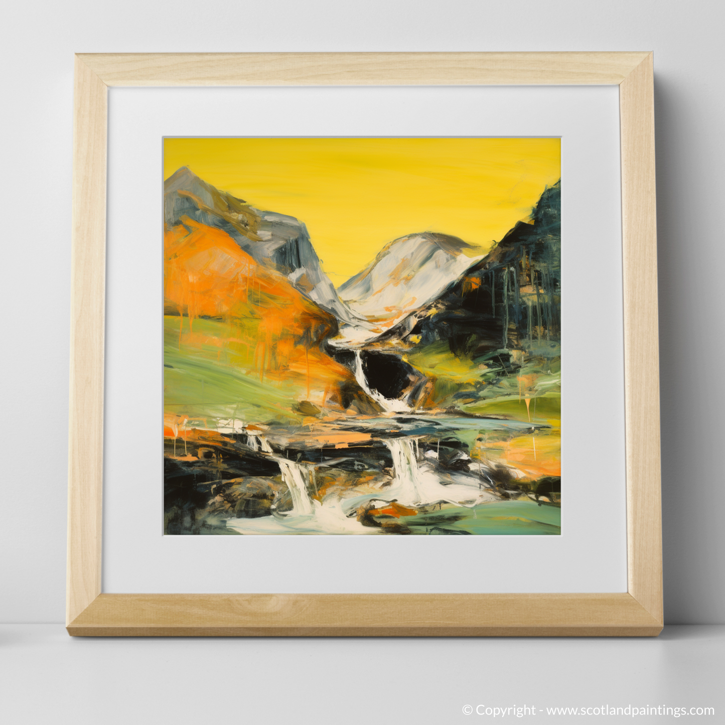 Steall Falls Emotion: An Abstract Expressionist Ode to Scottish Wilderness