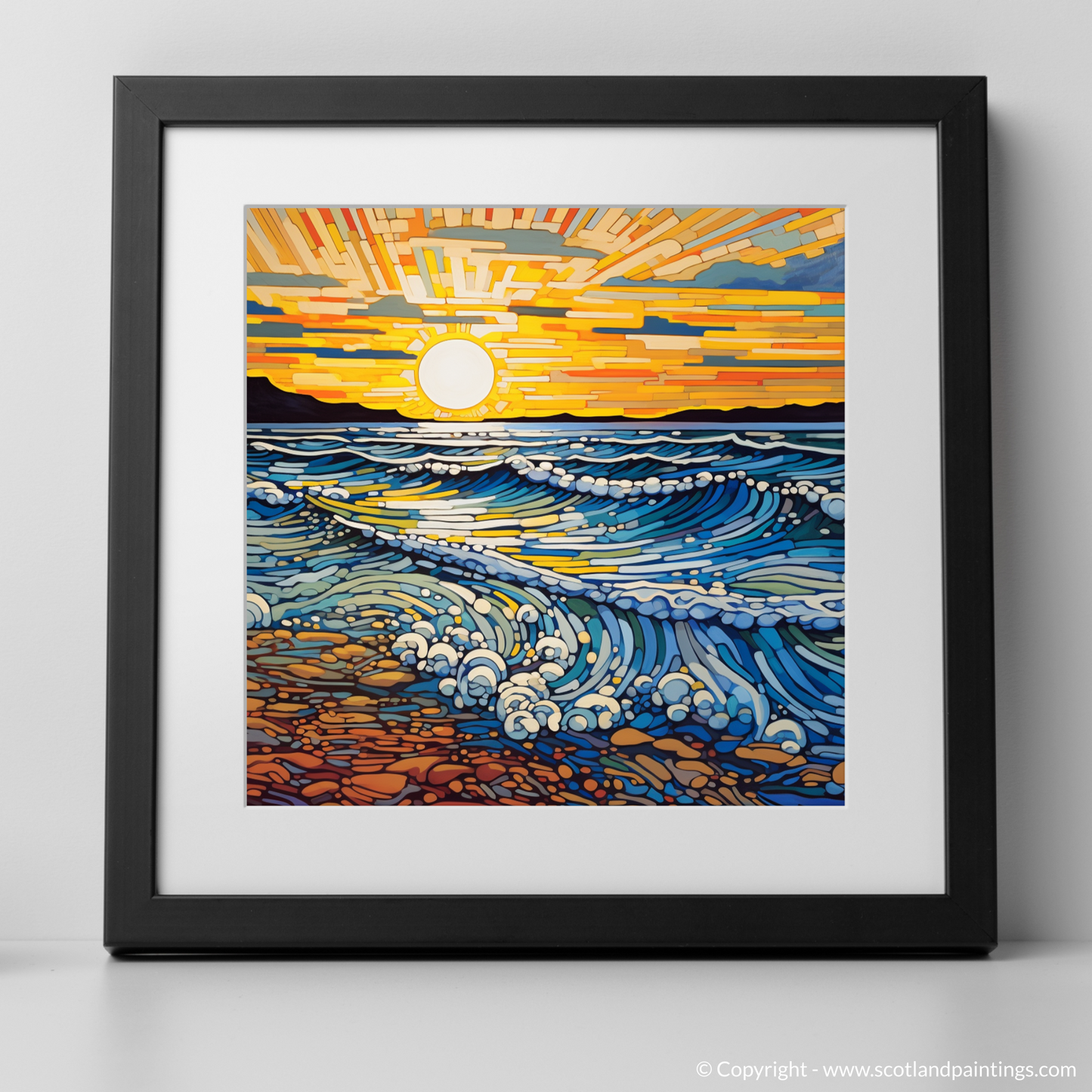 Nairn Beach at Golden Hour: A Pop Art Tribute