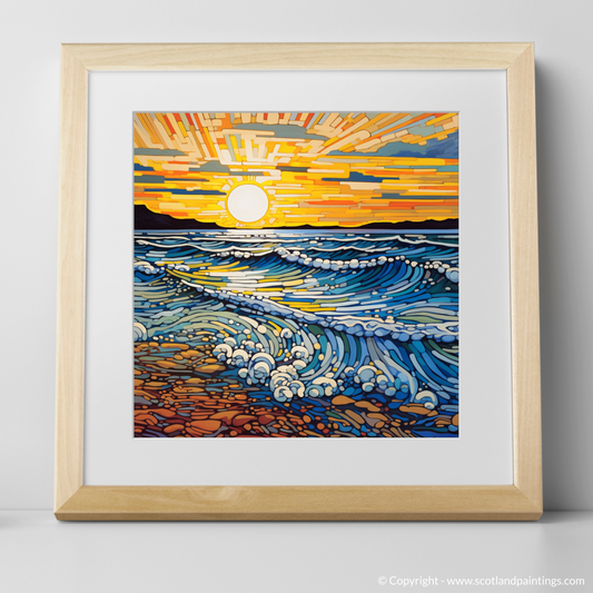 Nairn Beach at Golden Hour: A Pop Art Tribute