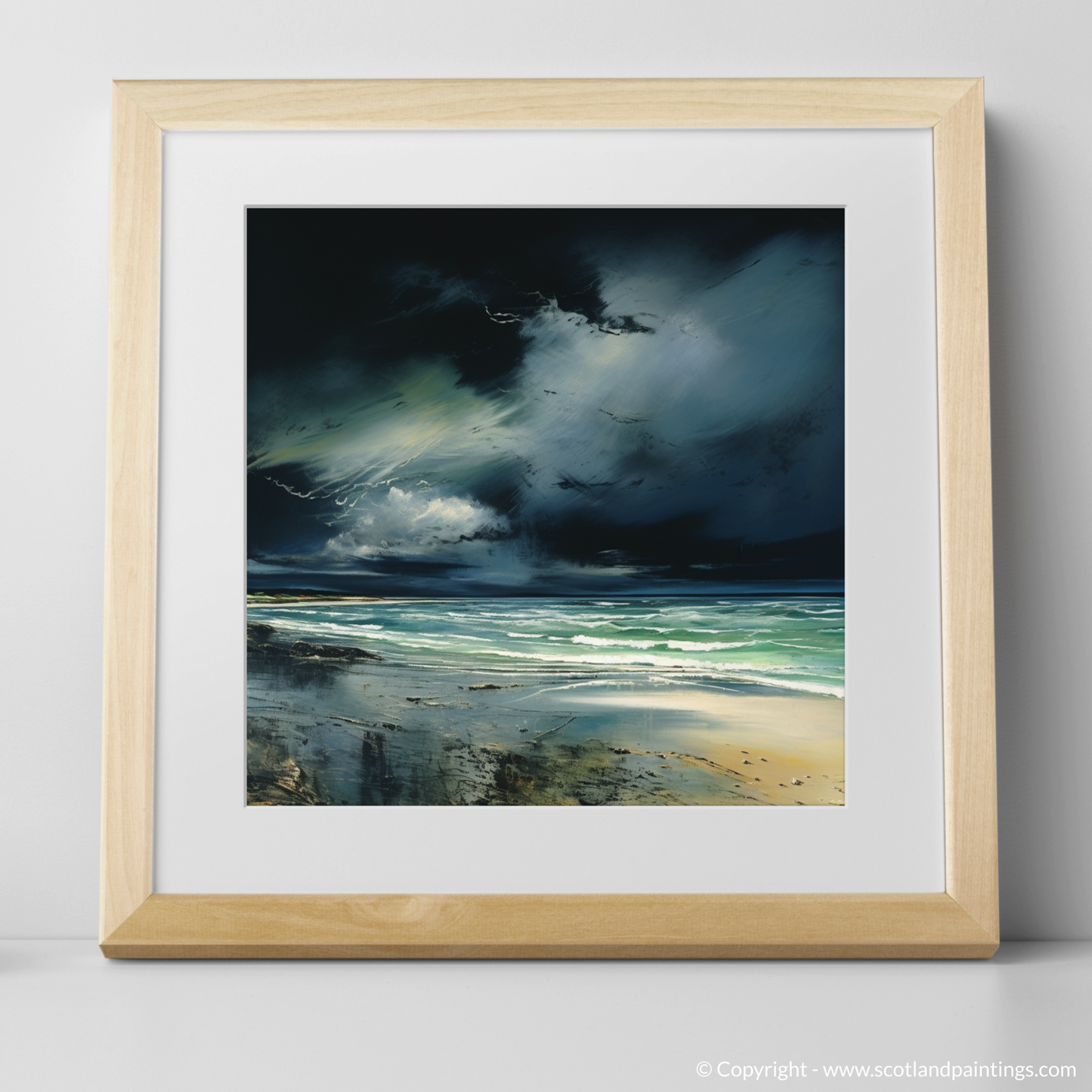 Storm's Embrace: A Surrealistic Vision of Nairn Beach