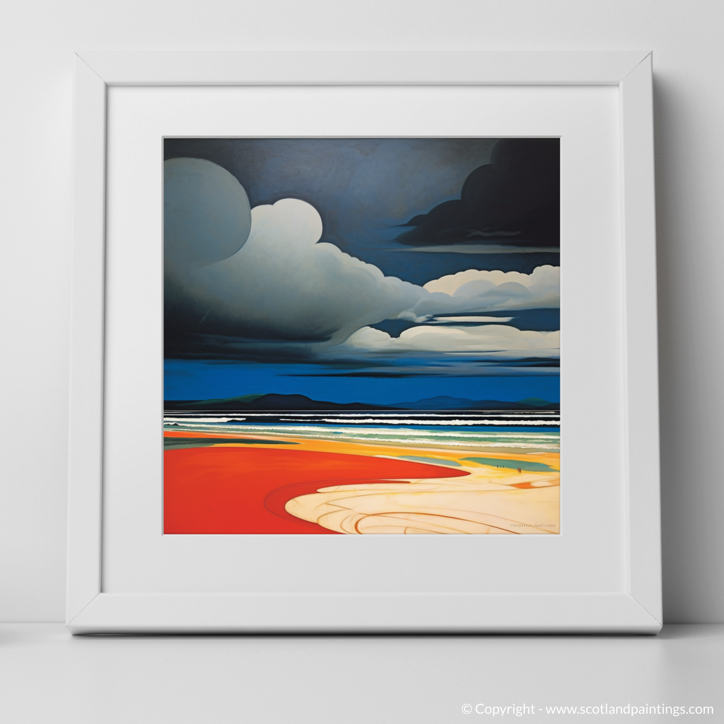 Stormy Encounter at Nairn Beach: A Pop Art Homage to Scottish Shores