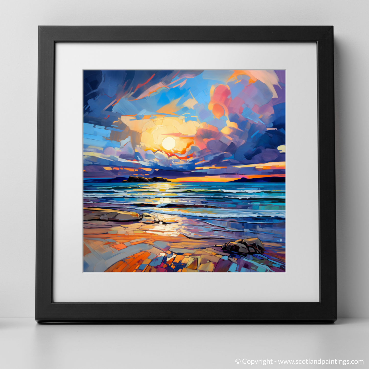 Fauvist Fury: A Stormy Nairn Beach Embrace