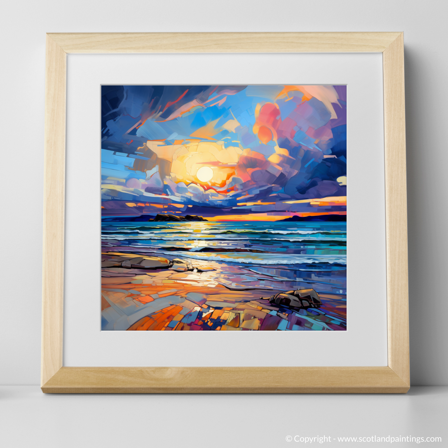 Fauvist Fury: A Stormy Nairn Beach Embrace