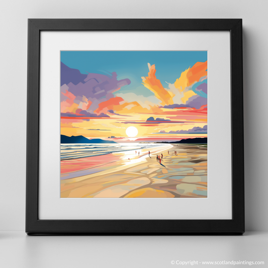Nairn Beach Sunset: A Pop Art Odyssey