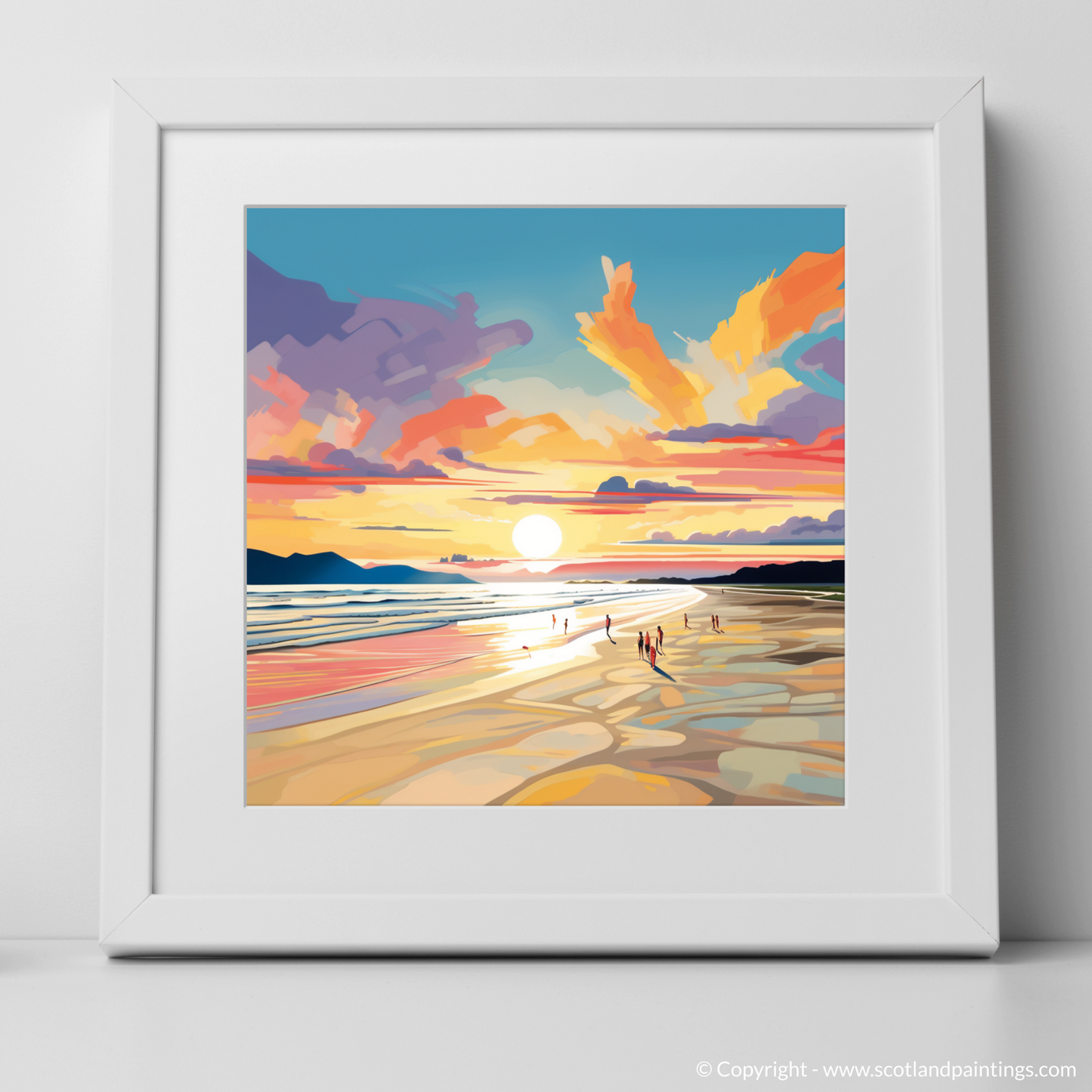 Nairn Beach Sunset: A Pop Art Odyssey