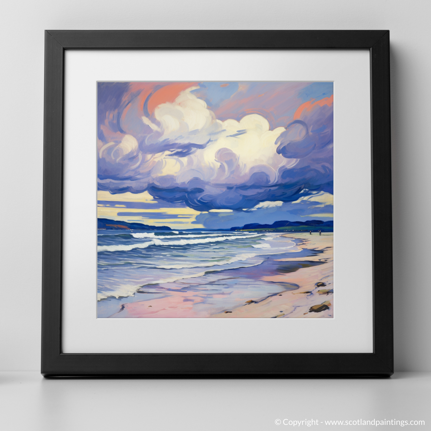 Storm's Embrace: A Fauvist Interpretation of Nairn Beach