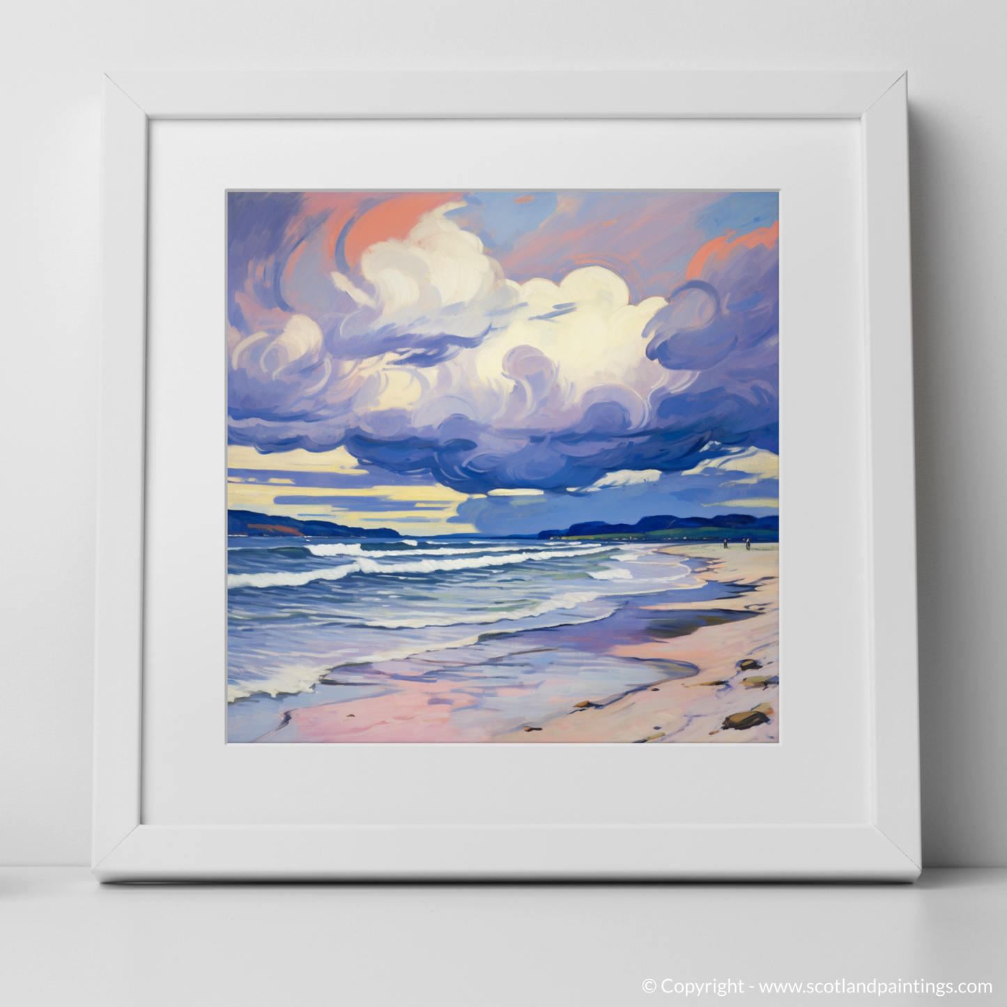 Storm's Embrace: A Fauvist Interpretation of Nairn Beach