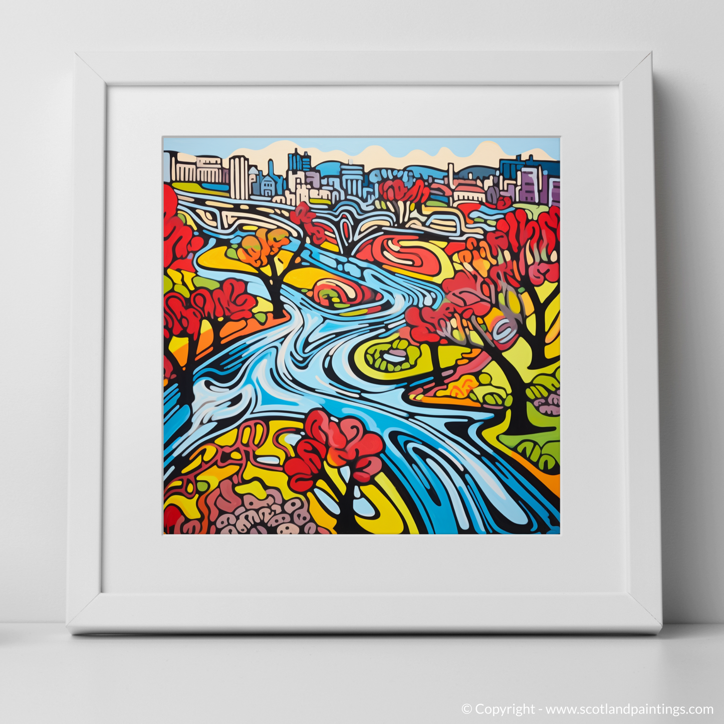 Pop Art Almond: A Vivid Tribute to Edinburgh's River