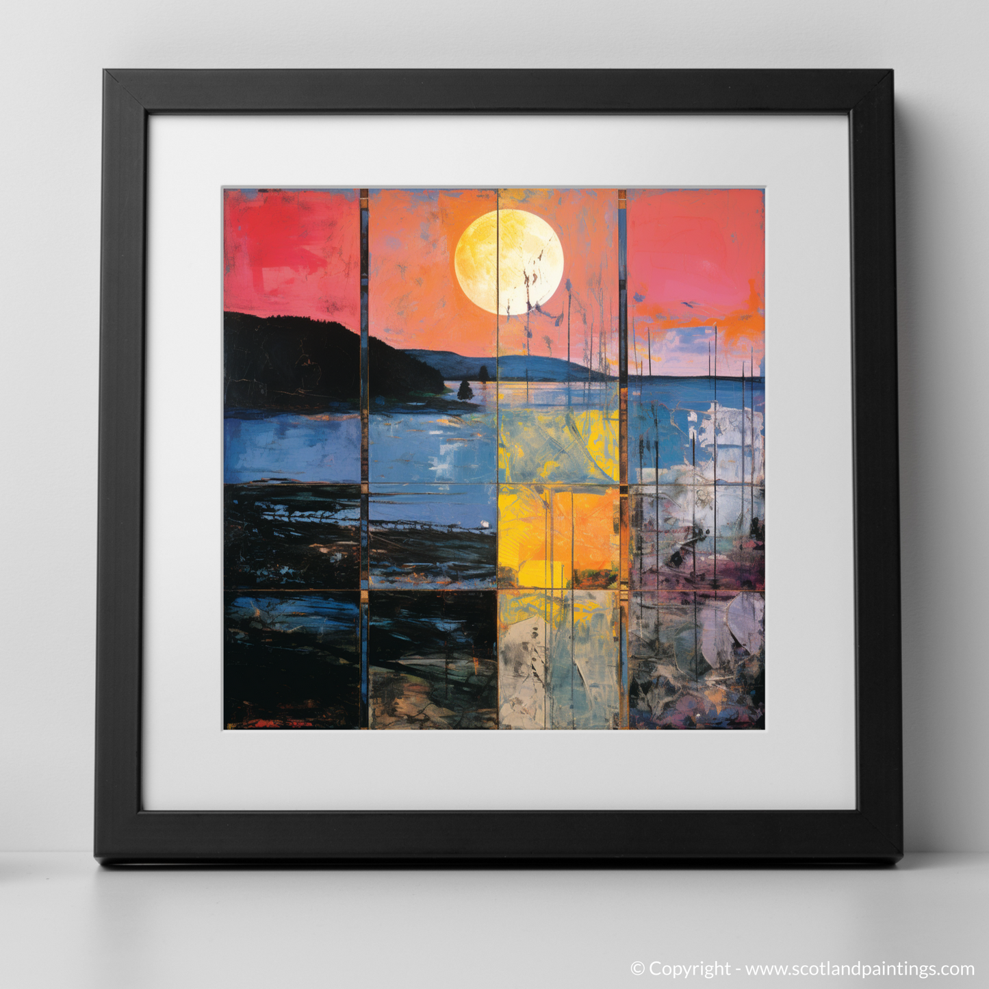 Lochinver Bay Dusk: A Pop Art Ode to Scottish Tranquility