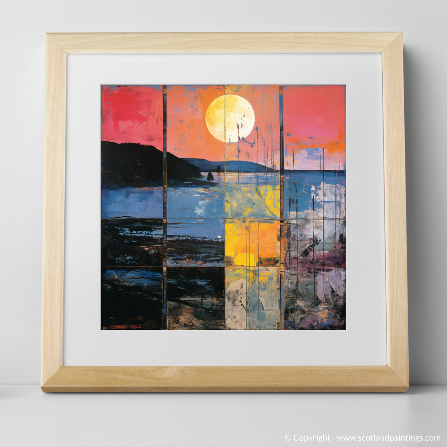 Lochinver Bay Dusk: A Pop Art Ode to Scottish Tranquility