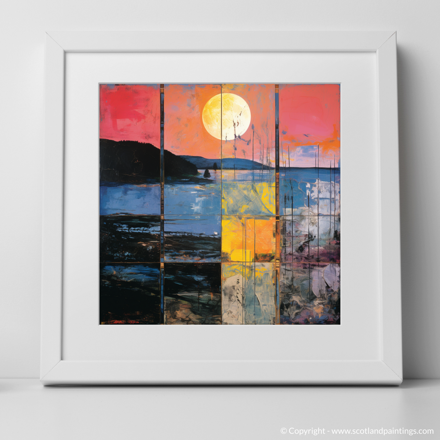 Lochinver Bay Dusk: A Pop Art Ode to Scottish Tranquility