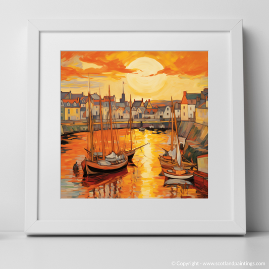 Stonehaven Harbour at Golden Hour: A Fauvist Inspiration