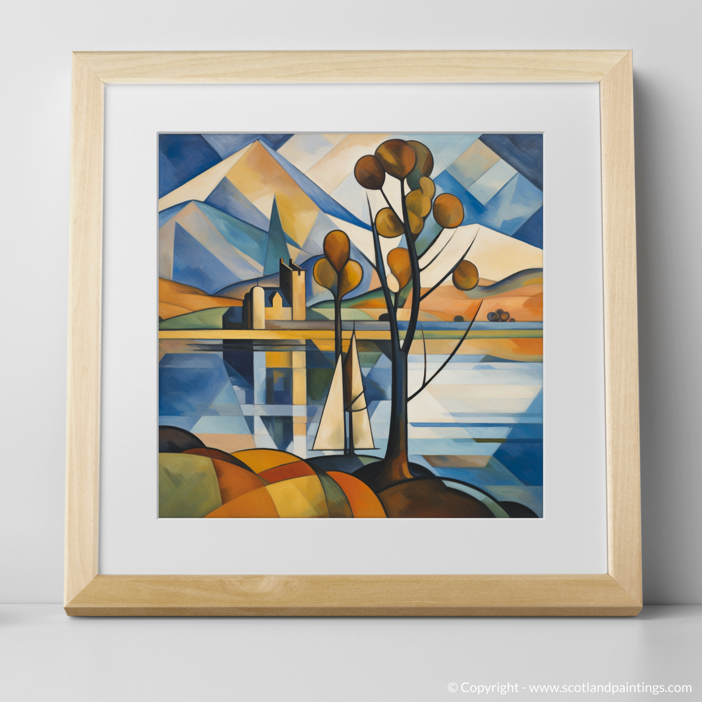 Cubist Vision of Loch Leven's Tranquility