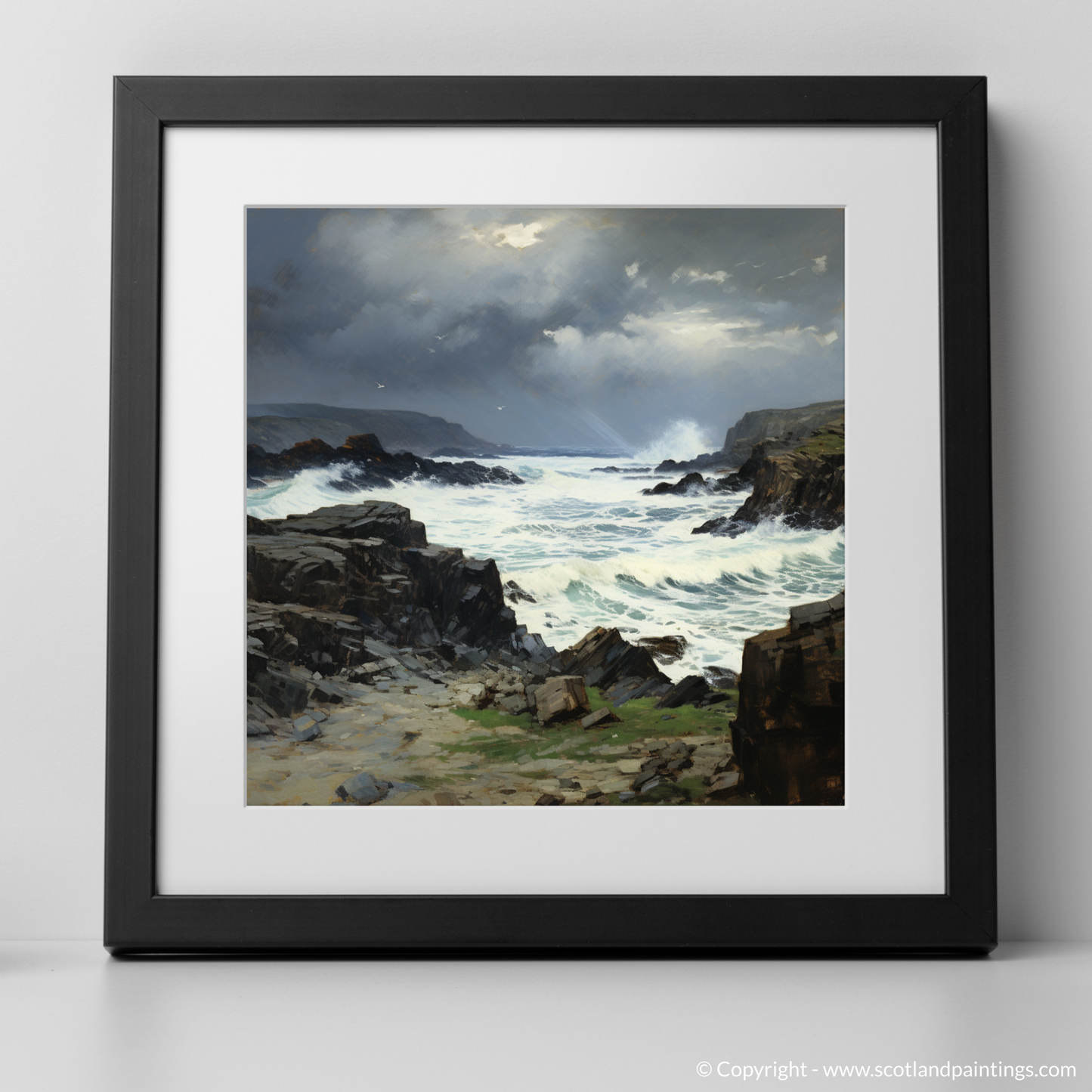 Storm Over Scourie Bay: An Impressionist Tribute to Scotland's Coastal Fury