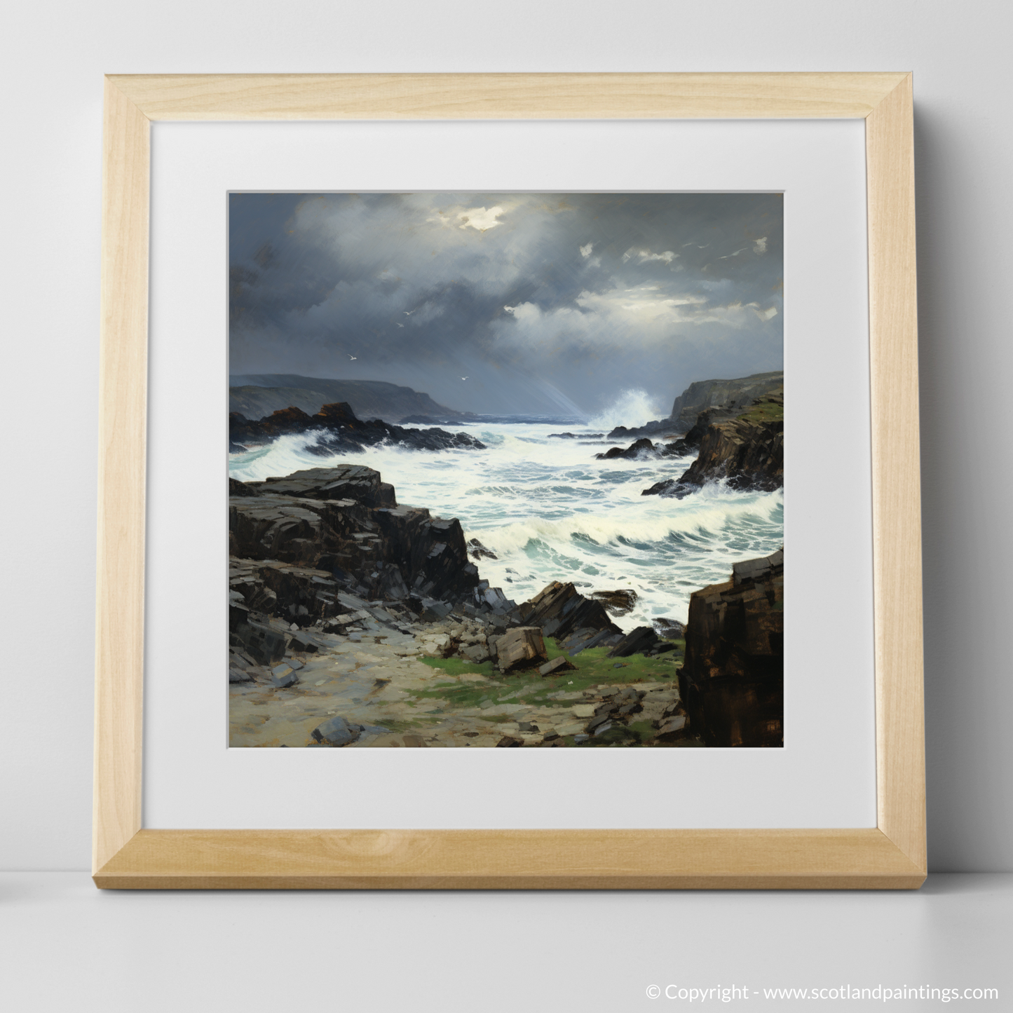 Storm Over Scourie Bay: An Impressionist Tribute to Scotland's Coastal Fury