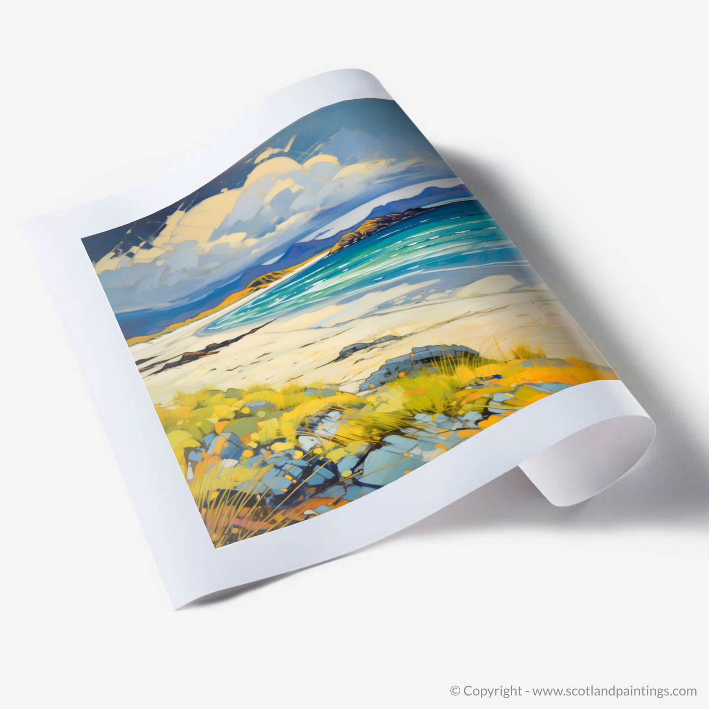 Vibrant Shores: A Fauvist Interpretation of Camusdarach Beach