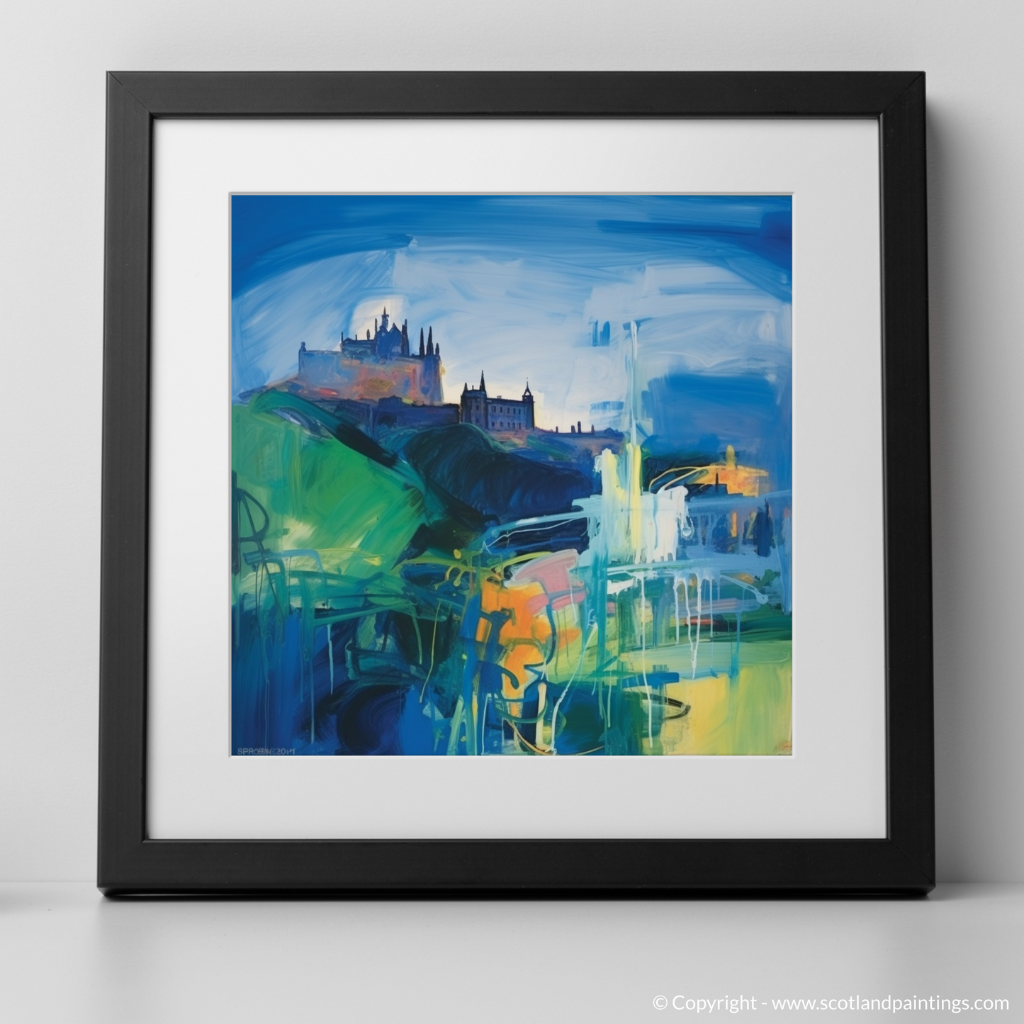 Edinburgh's Essence: A Color Field Tribute to Scotland's Capital