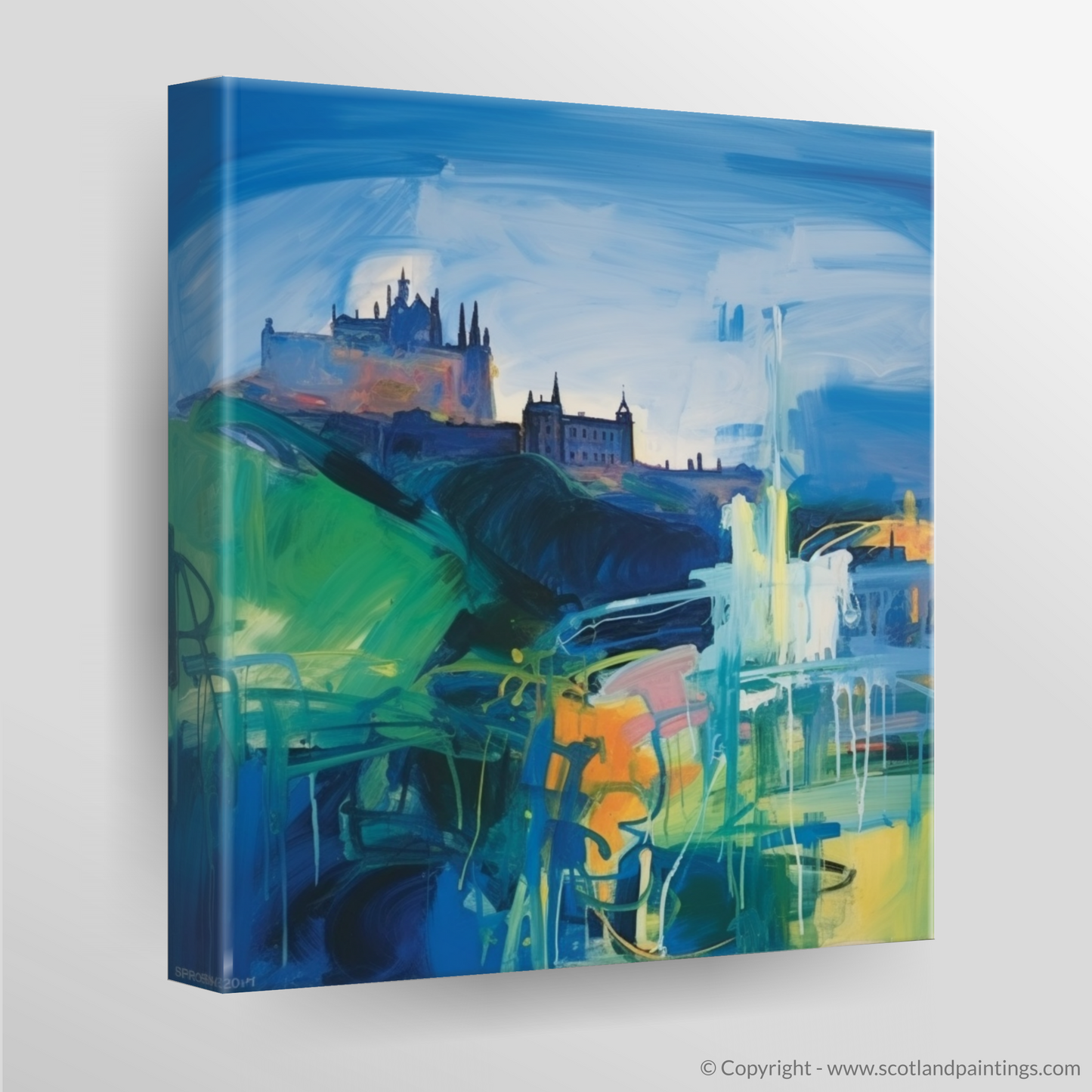 Edinburgh's Essence: A Color Field Tribute to Scotland's Capital