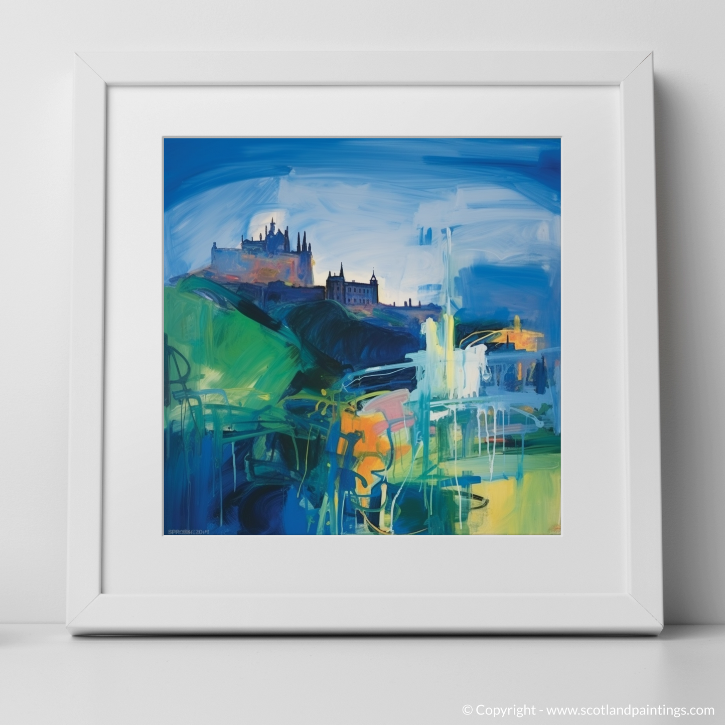 Edinburgh's Essence: A Color Field Tribute to Scotland's Capital