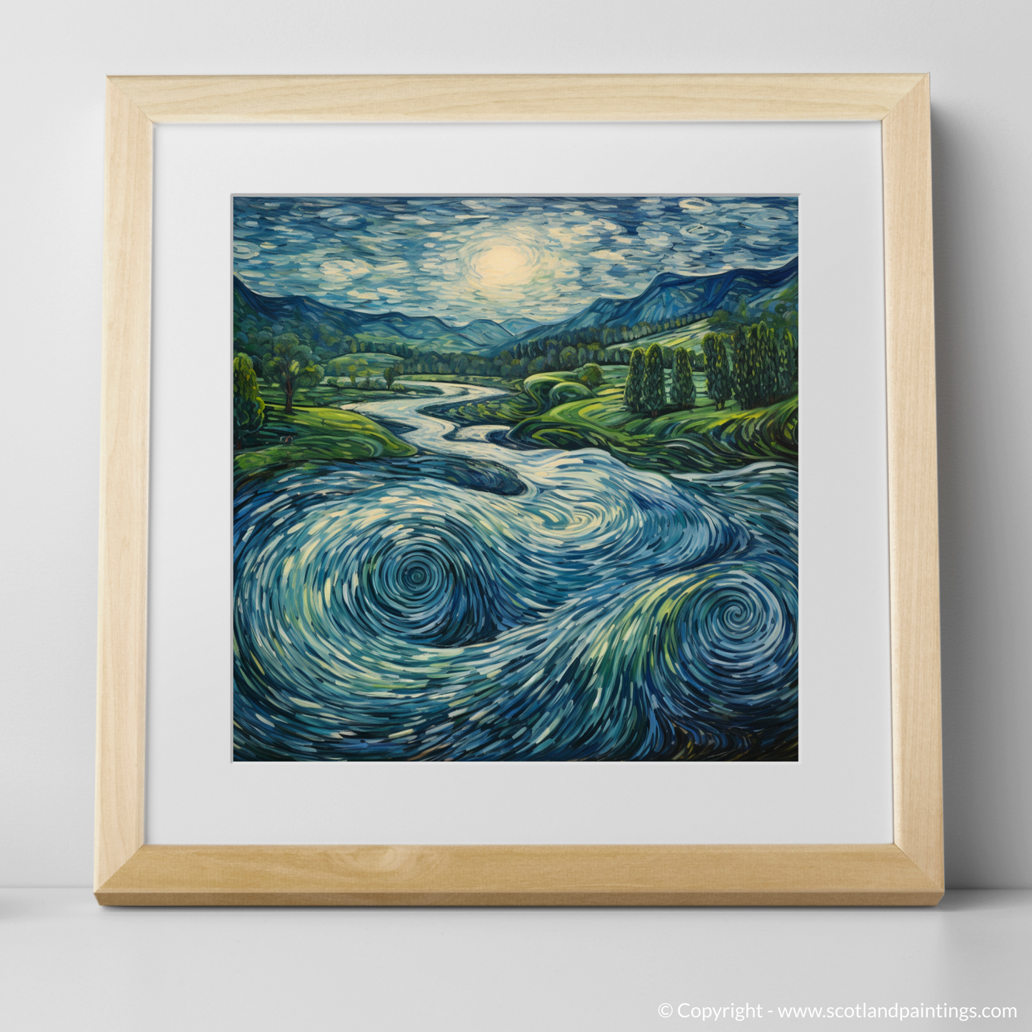 Moonlit Whirlpools: An Abstract Ode to the River Tay