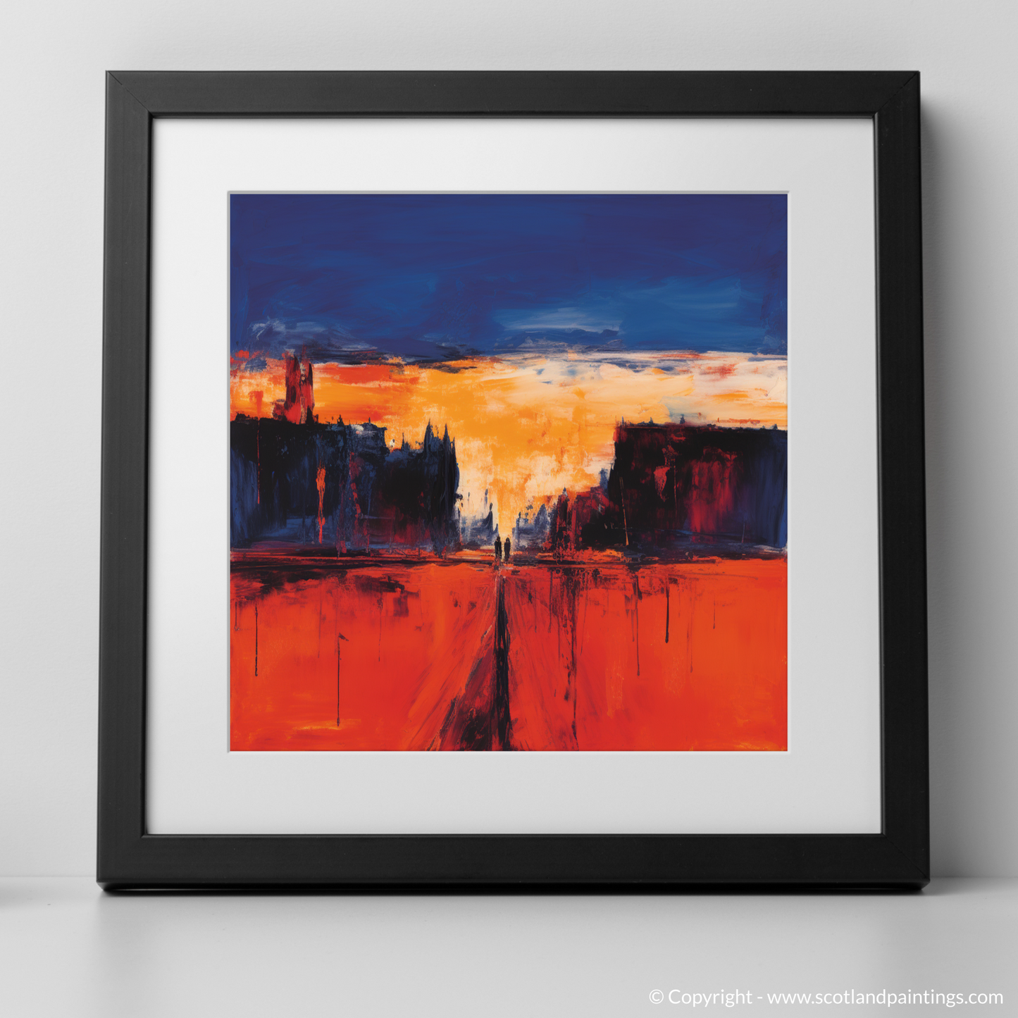 Perth's Fiery Embrace: An Abstract Impressionist Journey