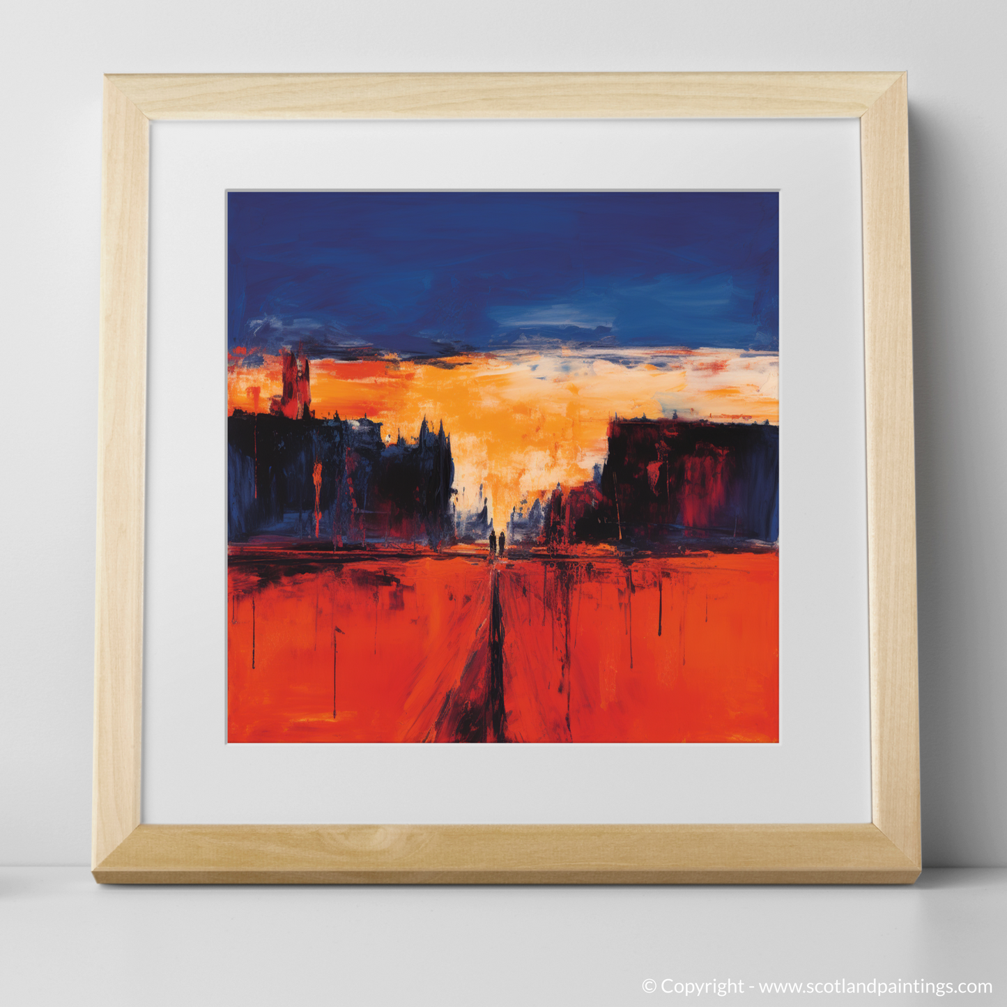 Perth's Fiery Embrace: An Abstract Impressionist Journey