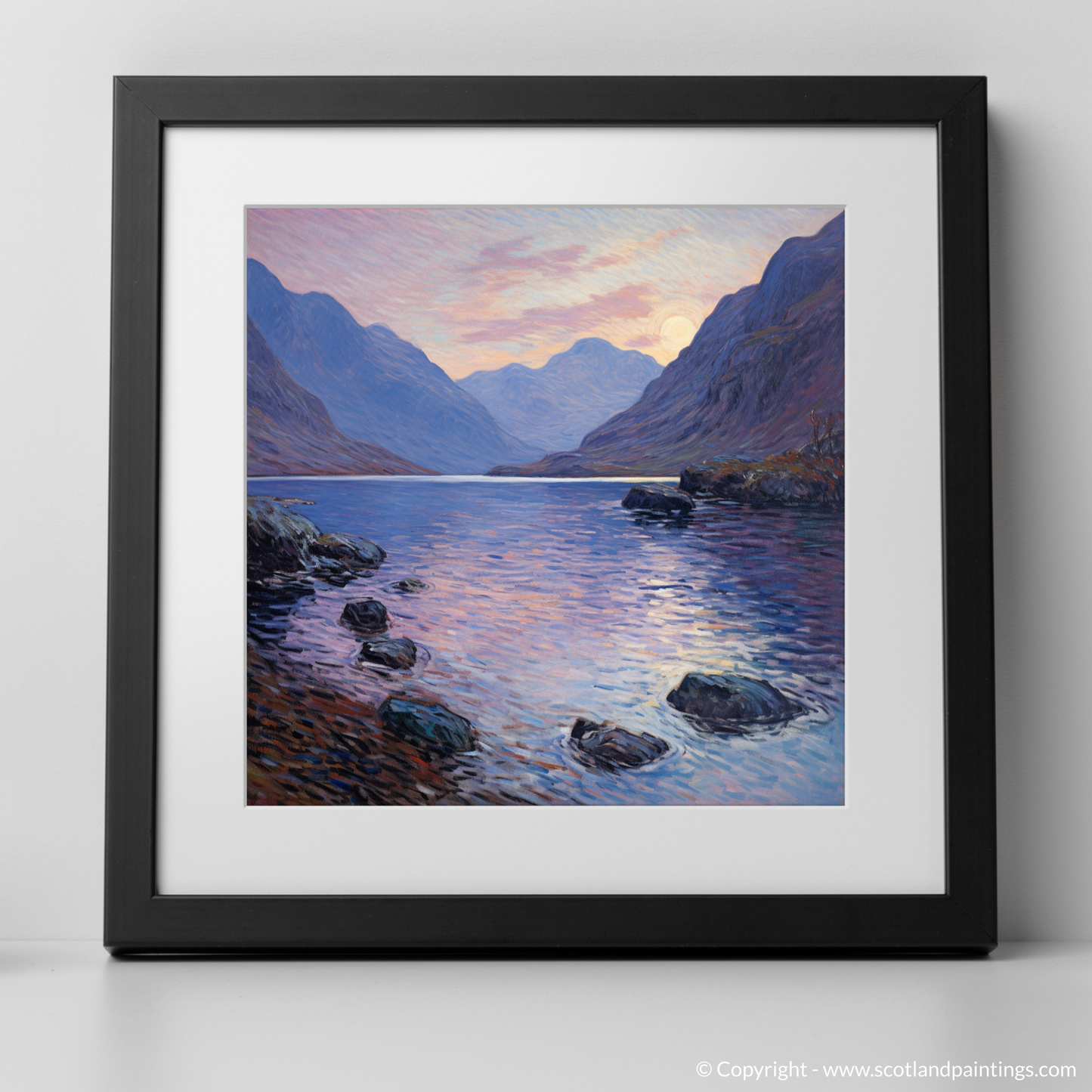 Dusk at Loch Coruisk: An Impressionist Homage to Scottish Highlands