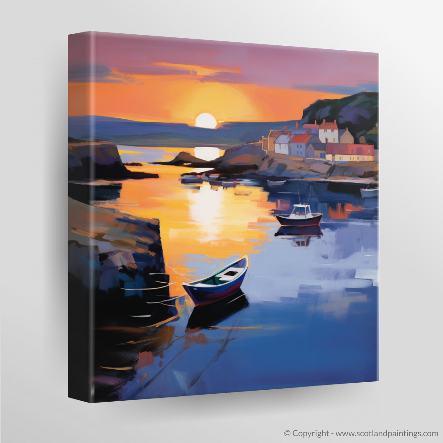 Dusk at Coldingham Bay: A Color Field Tribute