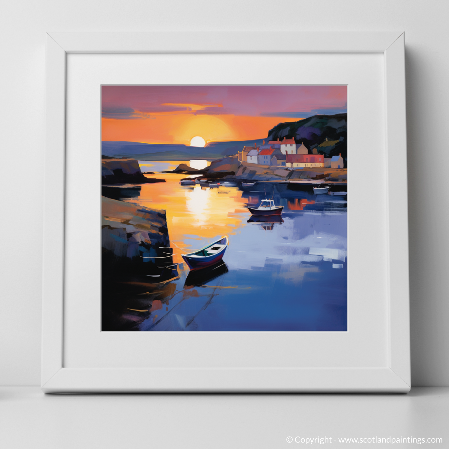 Dusk at Coldingham Bay: A Color Field Tribute