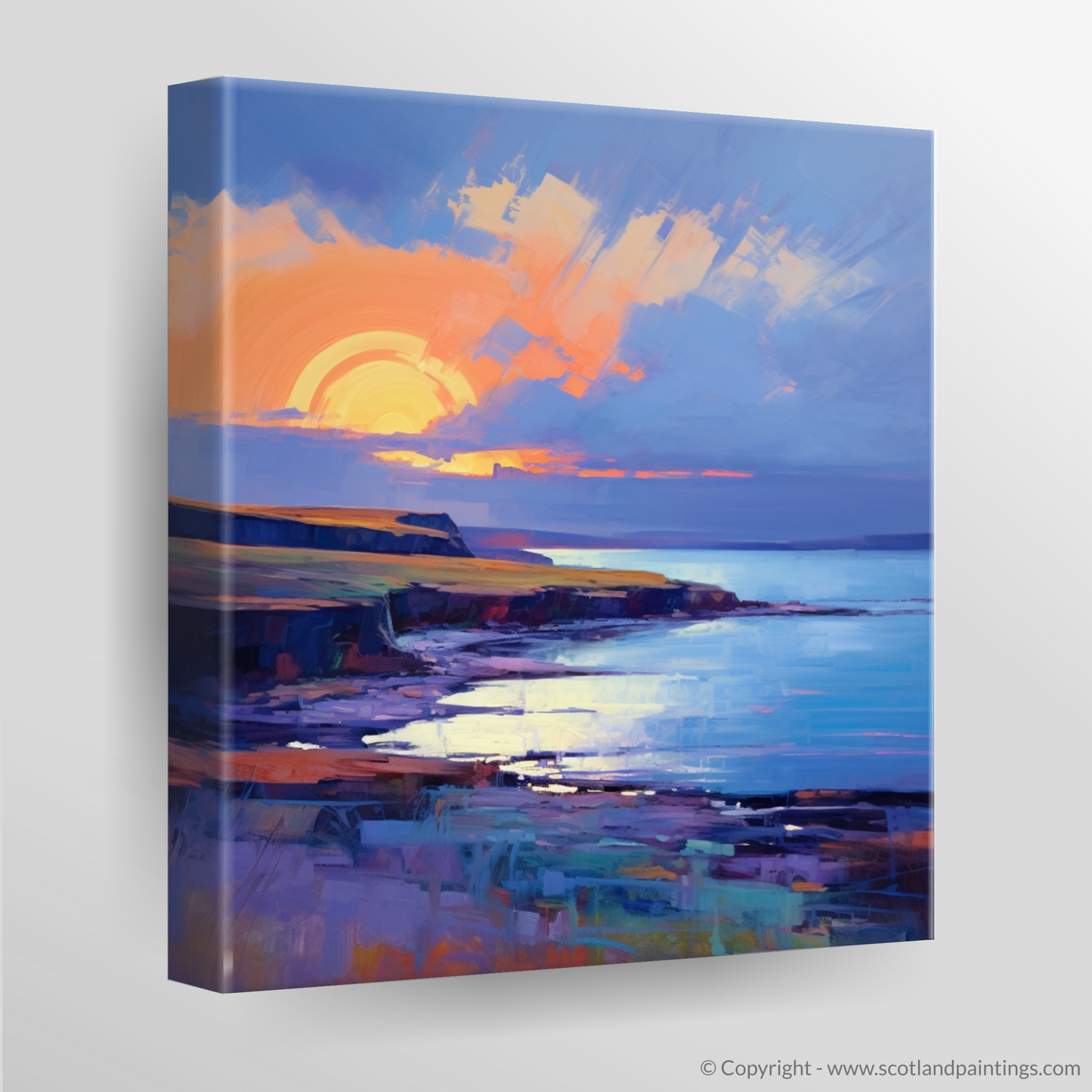 Dusk Delight at Coldingham Bay - A Color Field Escape