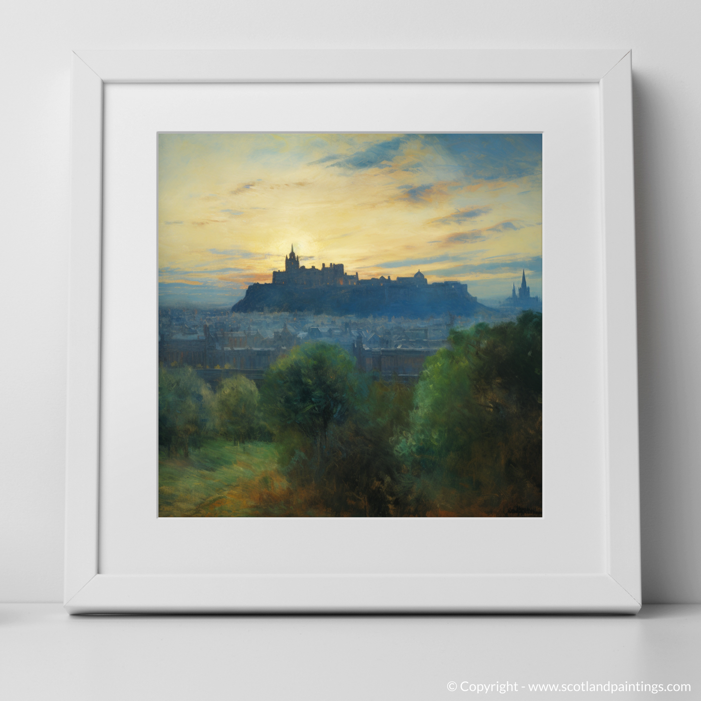 Edinburgh's Twilight Serenade: An Impressionist Tribute