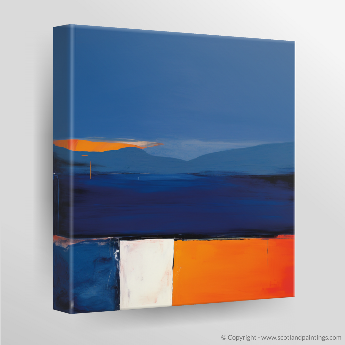 Calgary Bay at Dusk: An Abstract Expressionist Ode to Scottish Shores