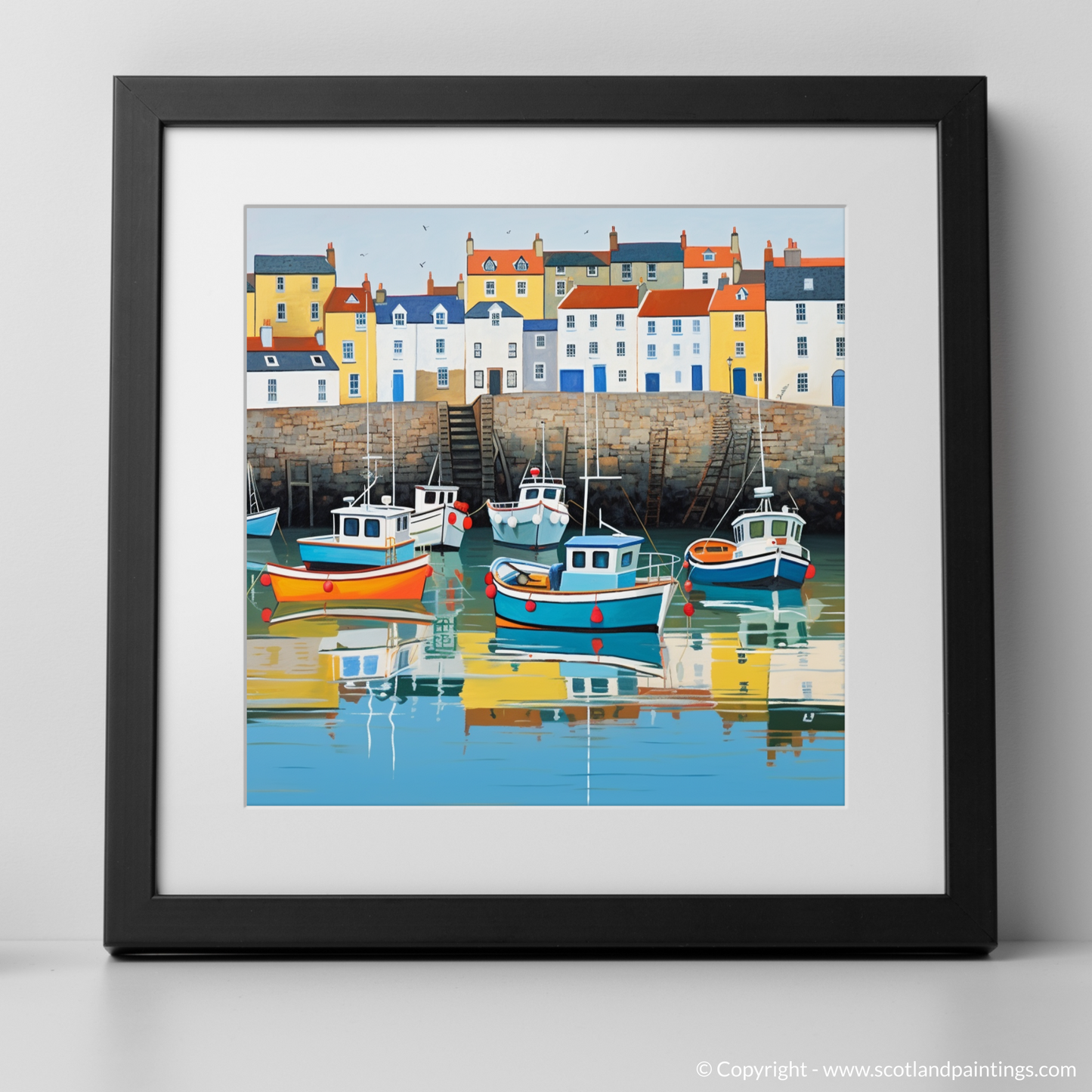 Harbour Hues of St Monans: A Naive Art Tribute