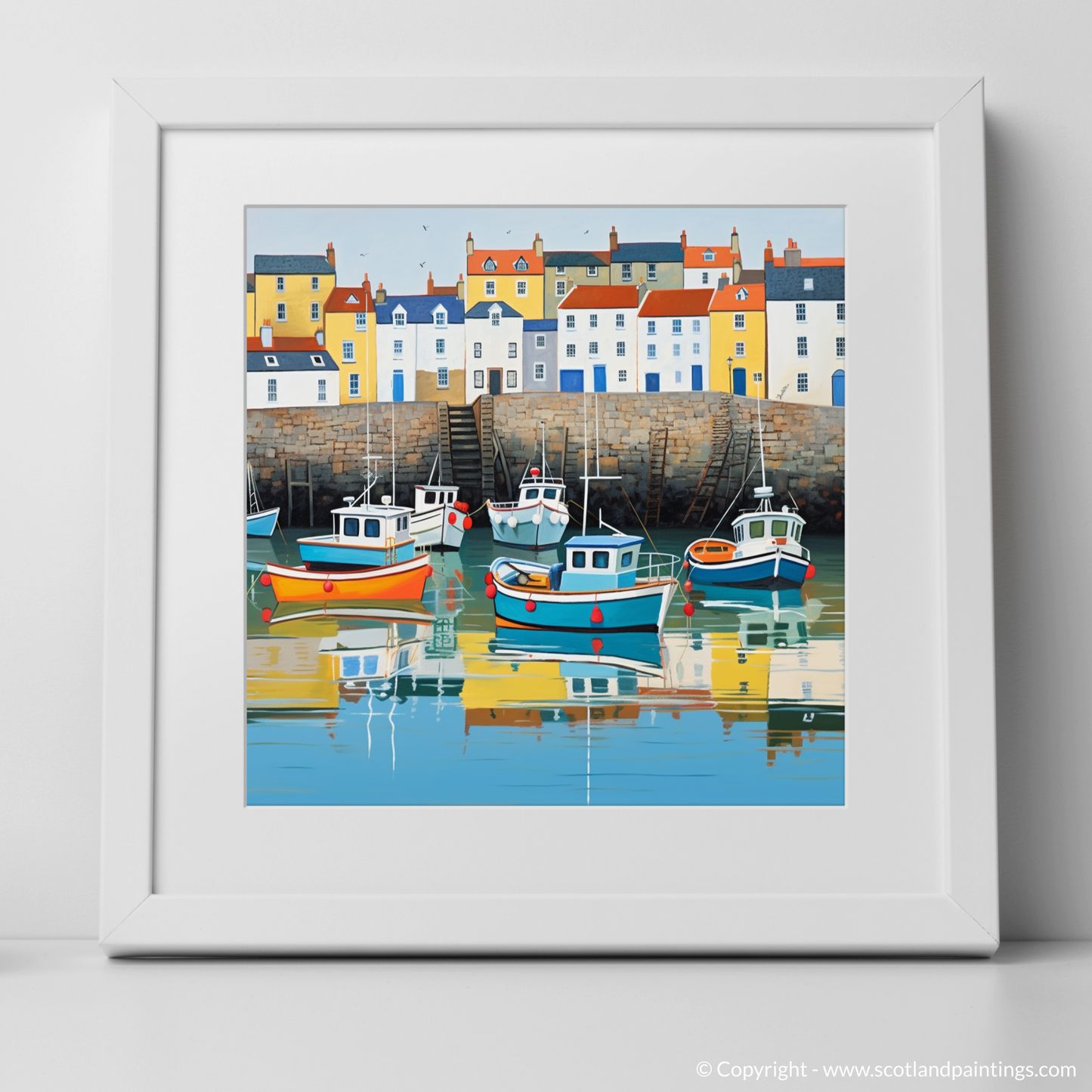 Harbour Hues of St Monans: A Naive Art Tribute