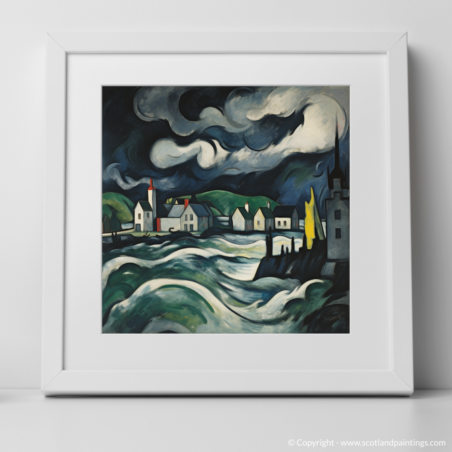 Storm's Embrace: Tobermory Harbour Abstract