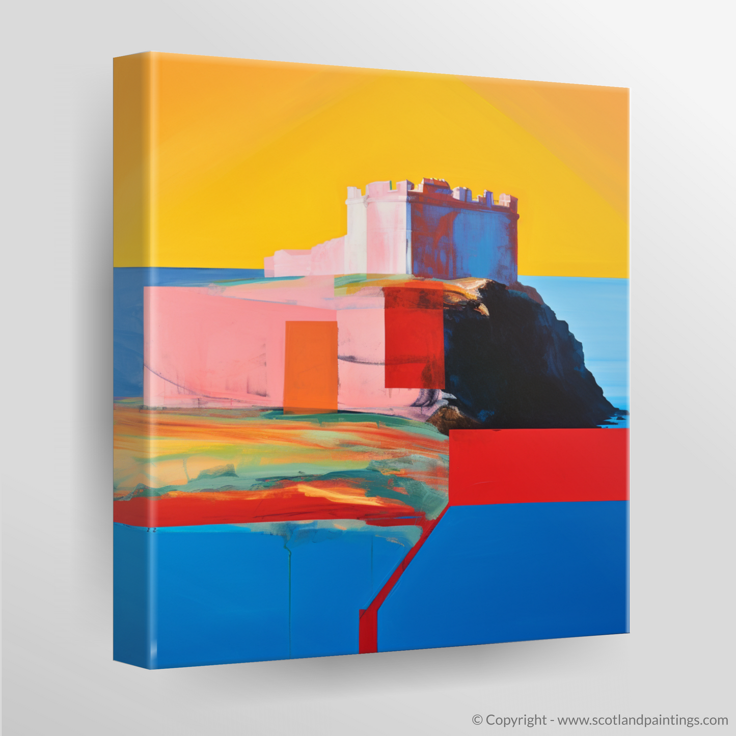 Tantallon Castle Reimagined: A Colour Field Ode to Scottish Majesty