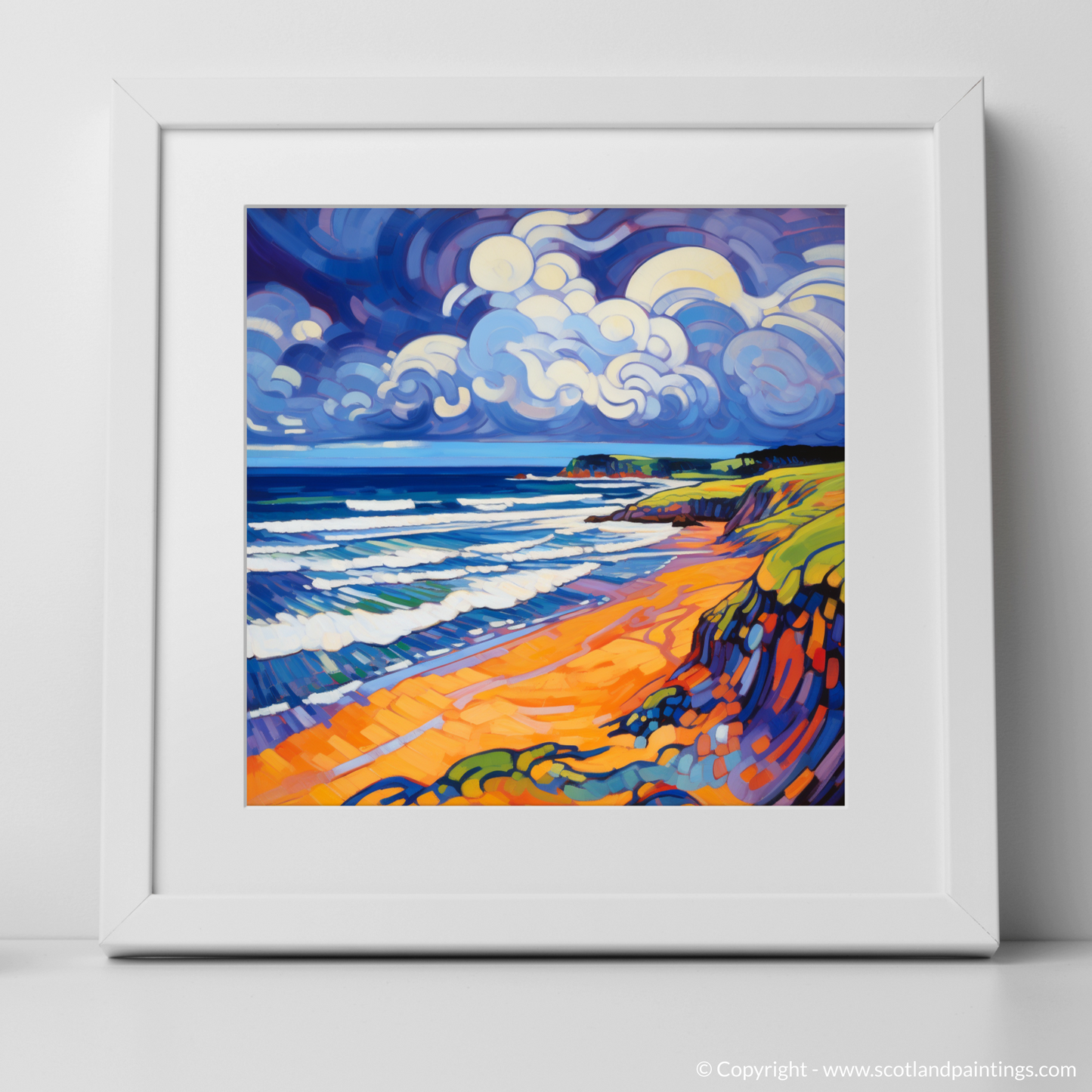 Storm's Embrace: Fauvist Fury at Lunan Bay