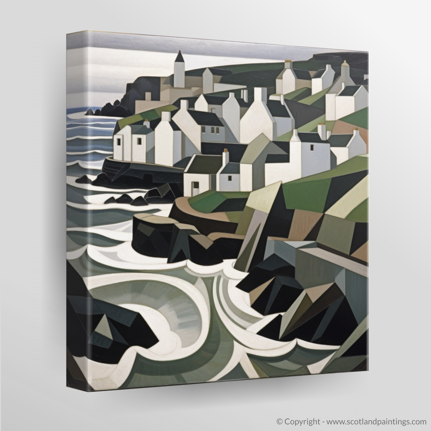 Pennan Reimagined: A Cubist Ode to Scottish Charm