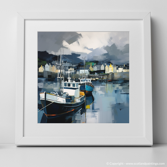 Storm over Oban Harbour: A Minimalist Homage to Scottish Seascapes