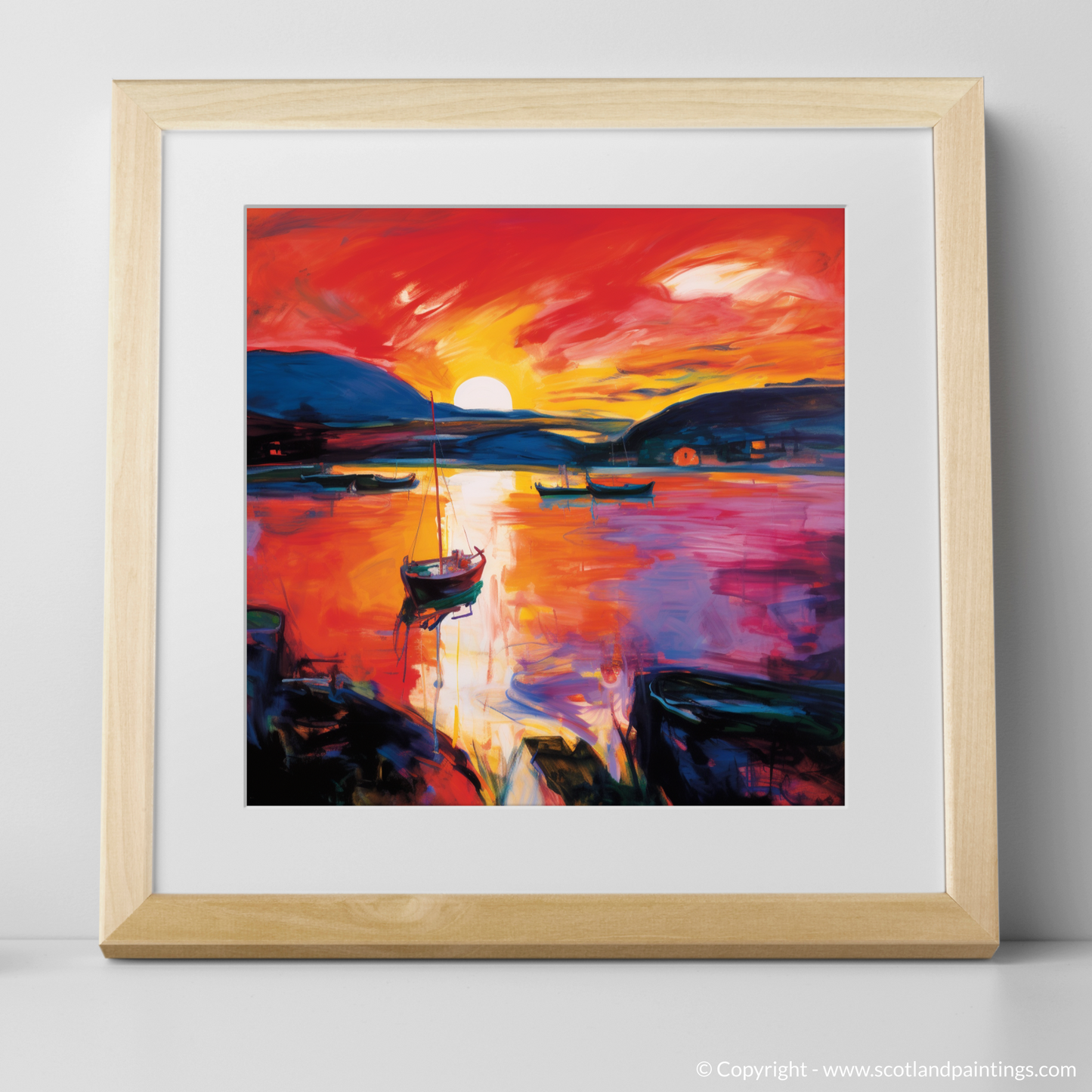 Fiery Dance of Isleornsay Harbour at Dusk