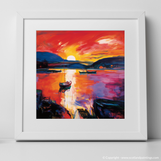 Fiery Dance of Isleornsay Harbour at Dusk