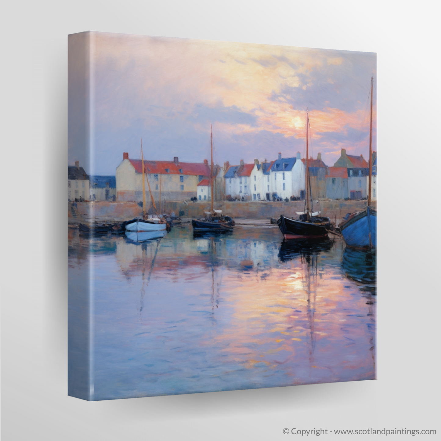 Dusk at Pittenweem Harbour: An Impressionistic Ode to Scottish Serenity