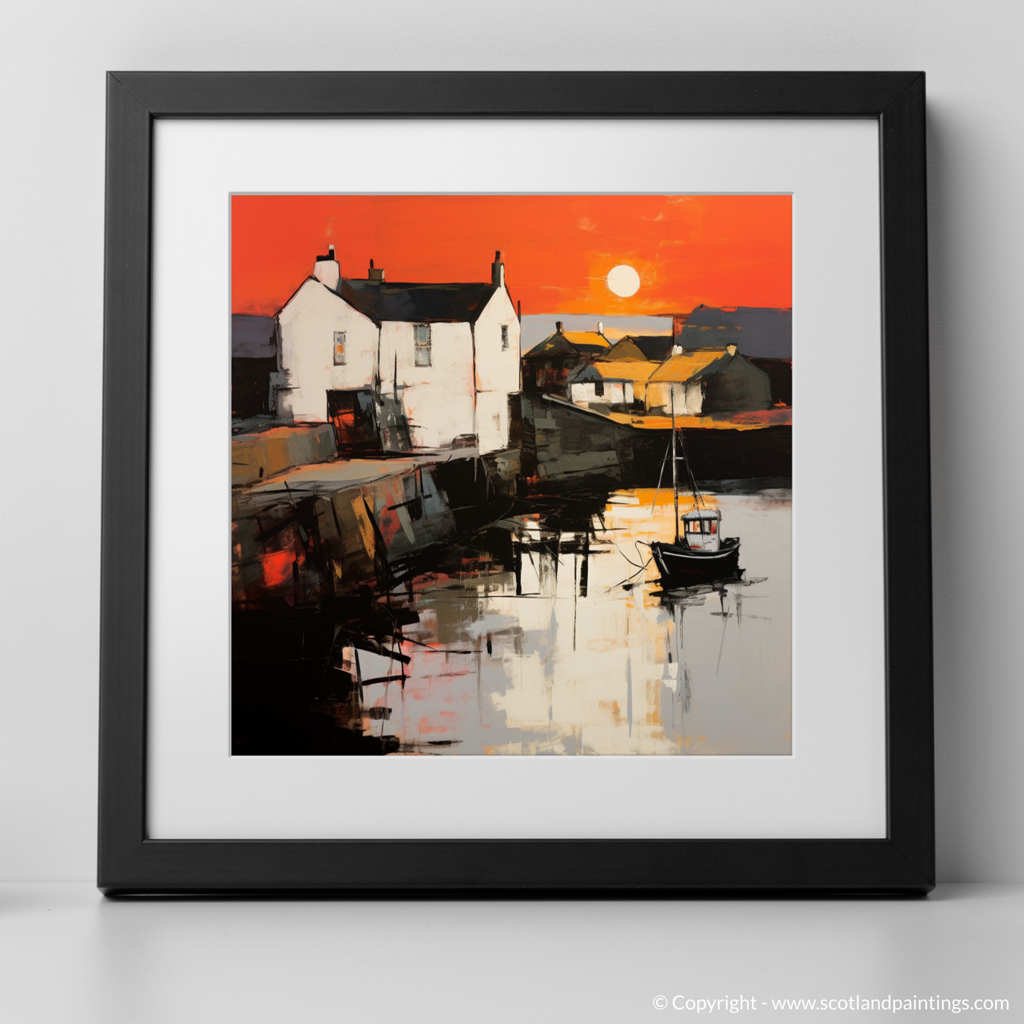 Crail Harbour Sunset Abstraction