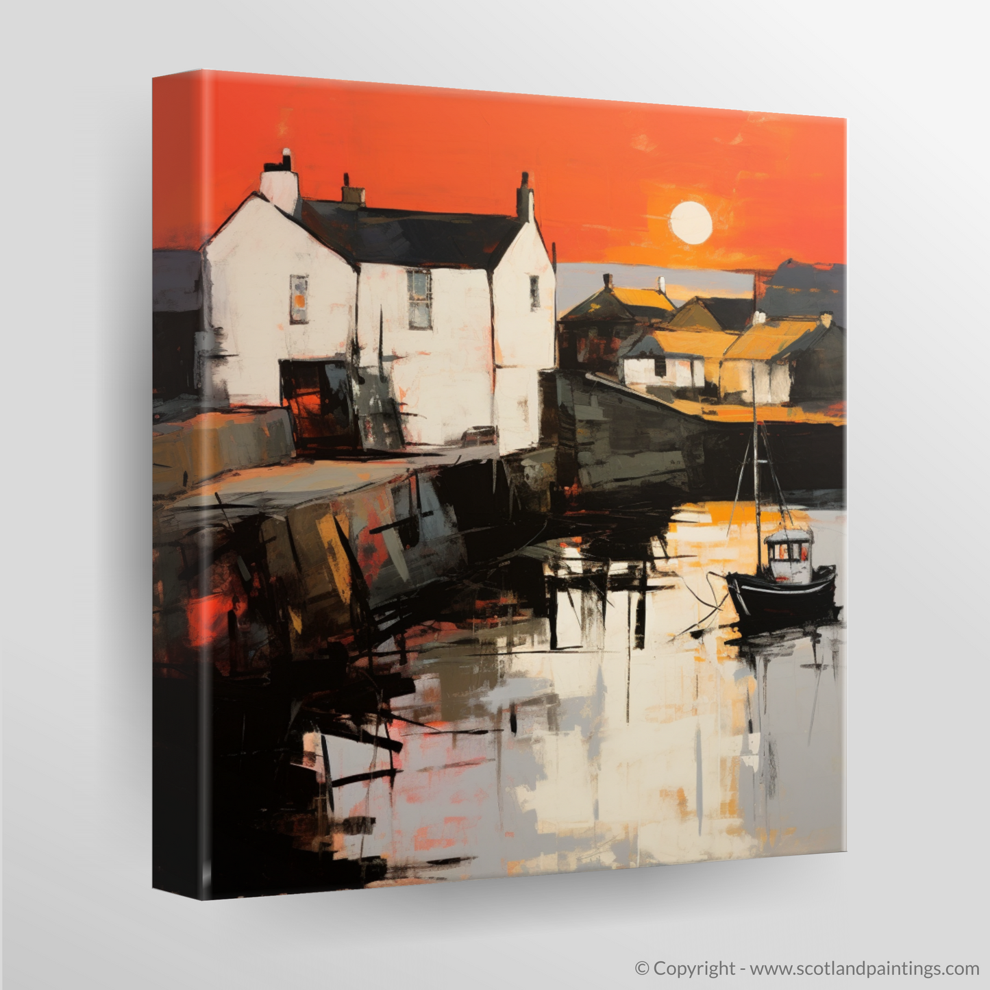 Crail Harbour Sunset Abstraction