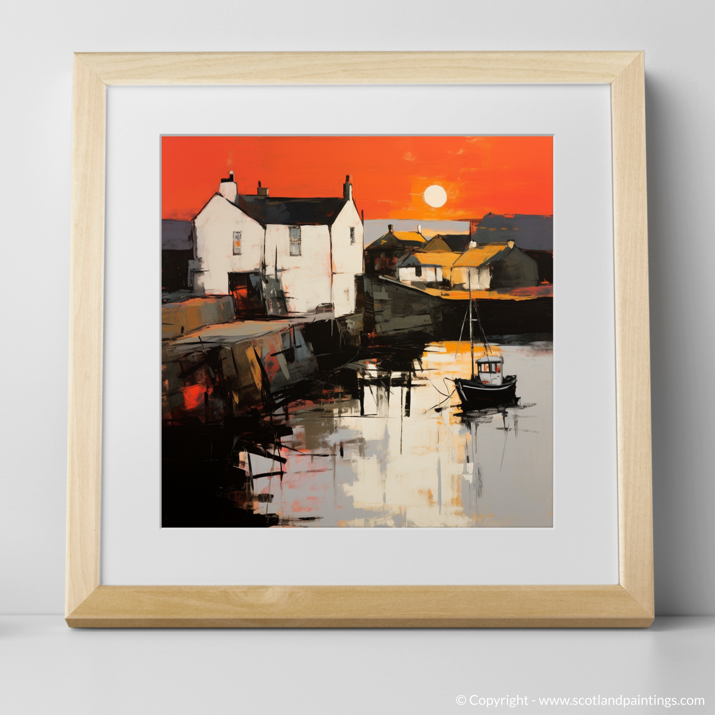 Crail Harbour Sunset Abstraction