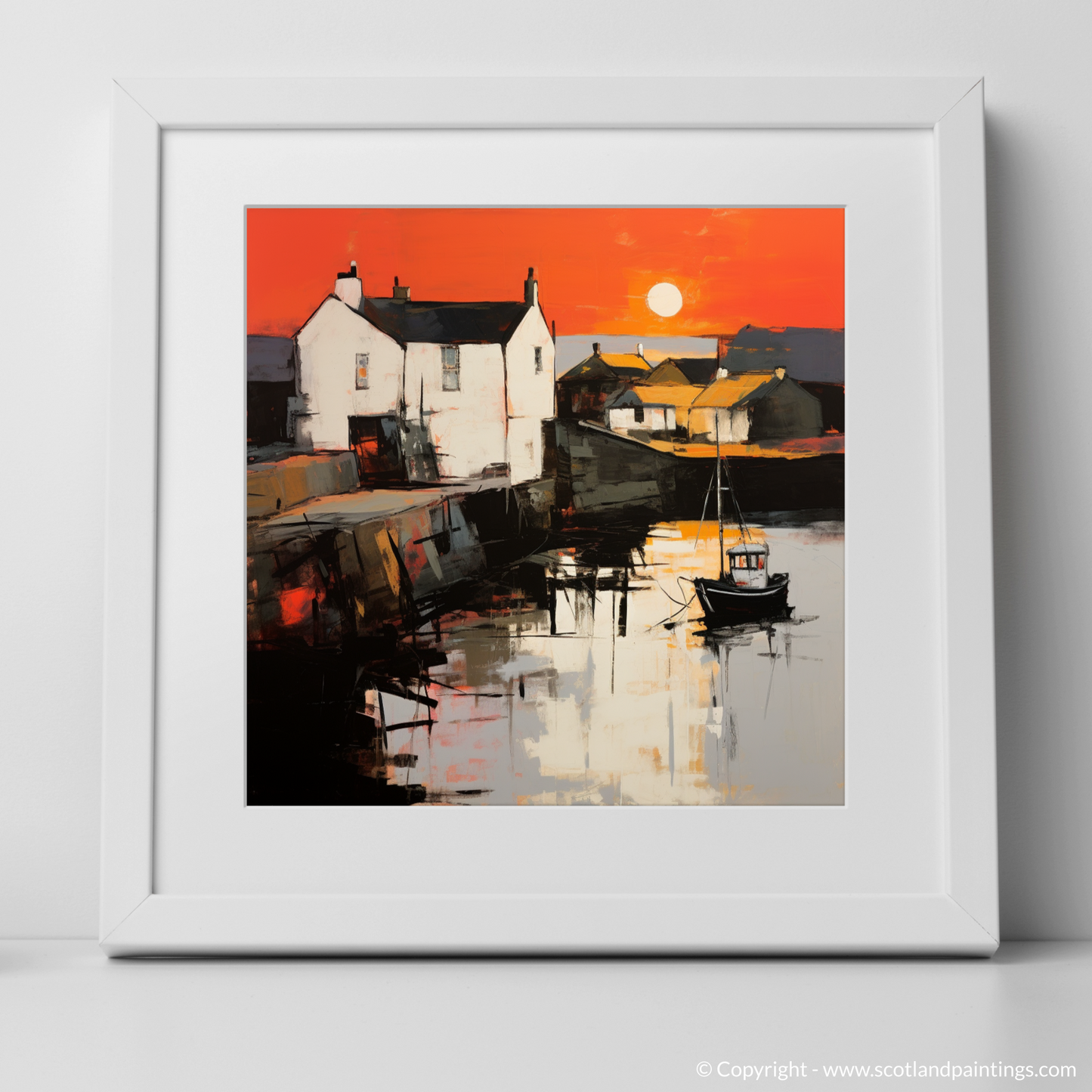 Crail Harbour Sunset Abstraction