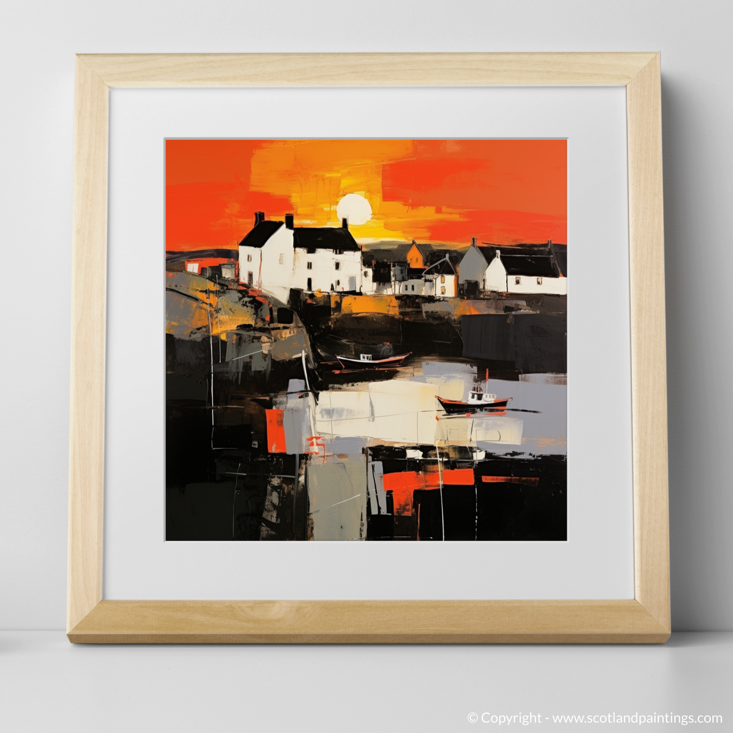 Crail Harbour at Sunset: An Abstract Scottish Coastal Masterpiece